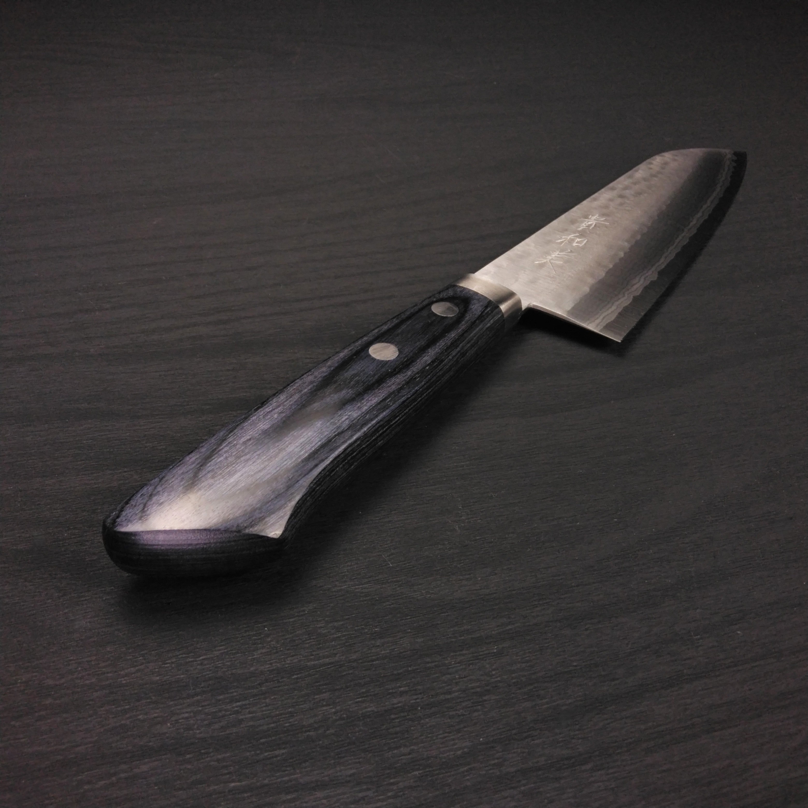 刻流　VG10ダマスカス　三徳165　ブルー
